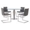 Armen Living April Contemporary Dining Chair in Brushed Stainless Steel Finish and Gray Faux Leather, PK2 LCAPSIBSGR - alternate 9
